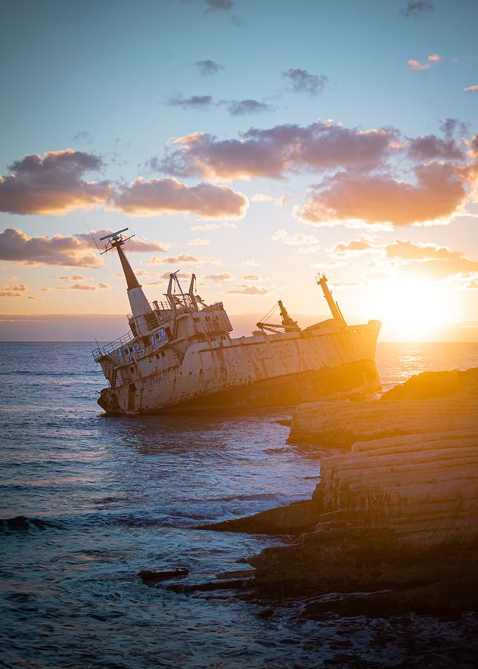 Abandoned ghost ship