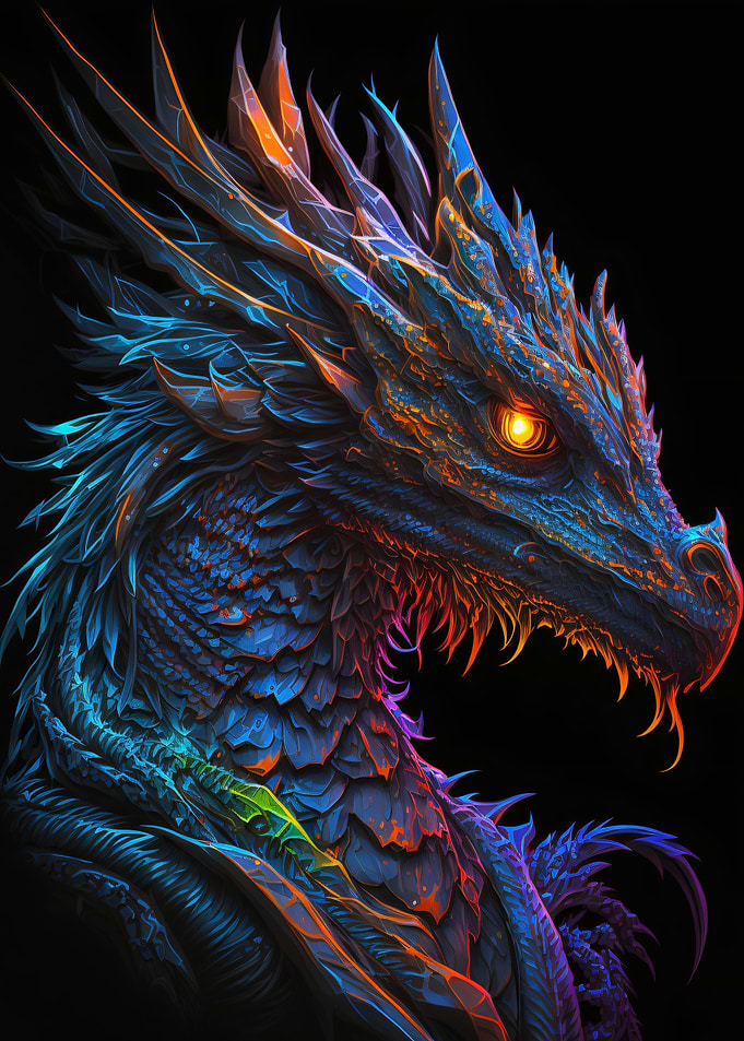 neon dragon