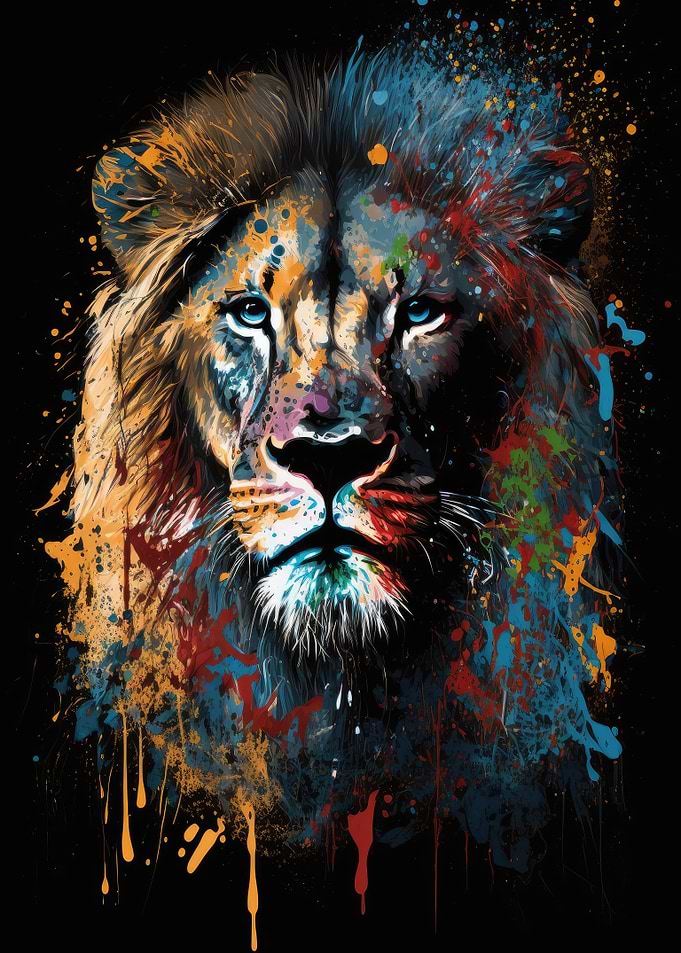 Paintsplash Lion