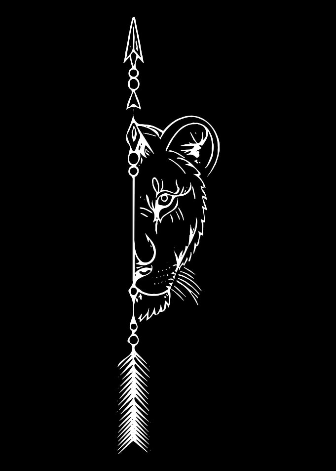 Lioness Partner Line Art