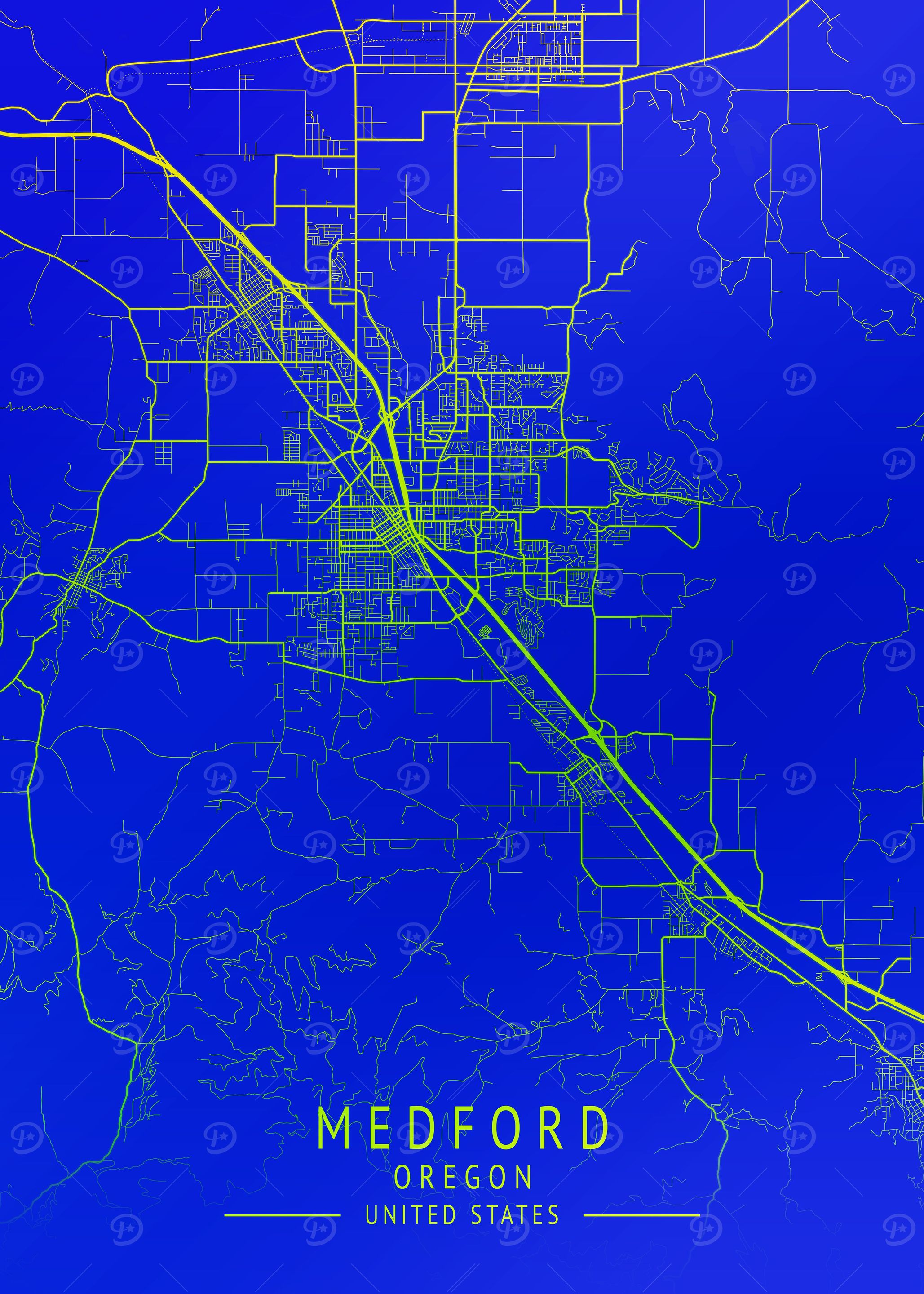 Medford USA City Map