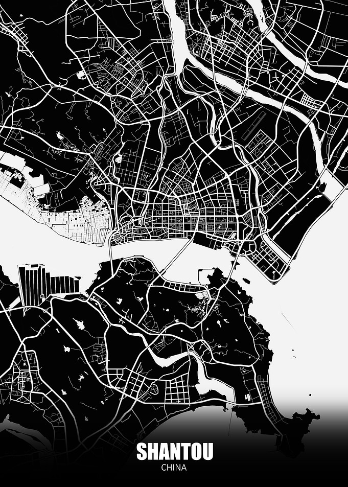 Shantou China Dark Map