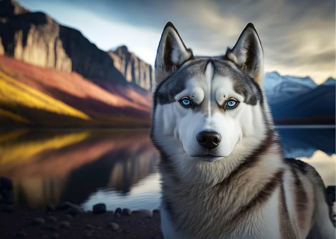 Husky Blue Eyes