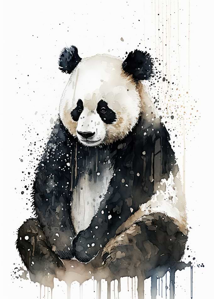 Panda Watercolor