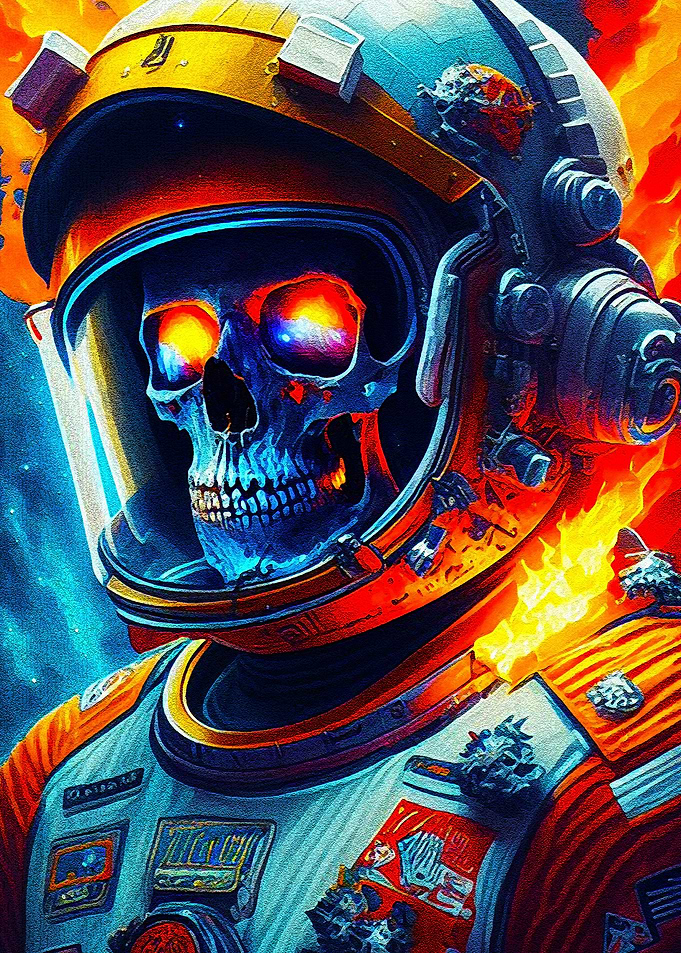 skull in space