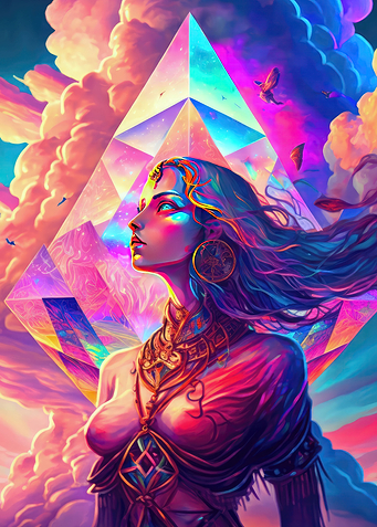 Rainbow Geometry Goddess 2