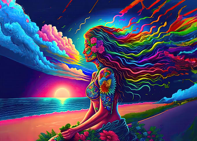 Rainbow Healing Goddess