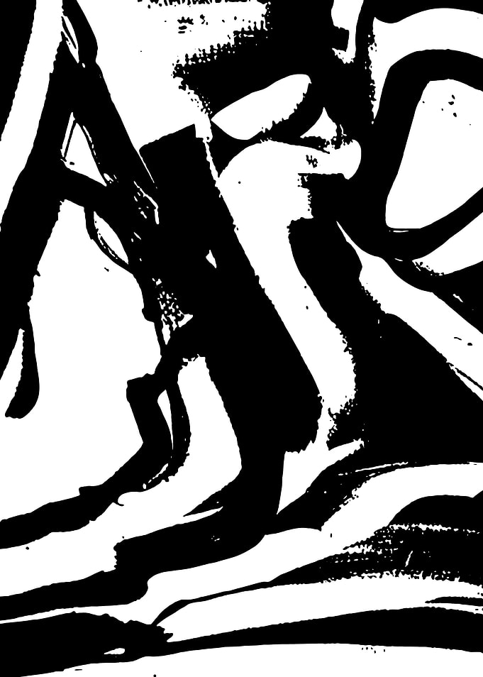 Abstract art BW