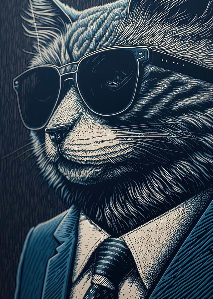 Super Cool Business Cat