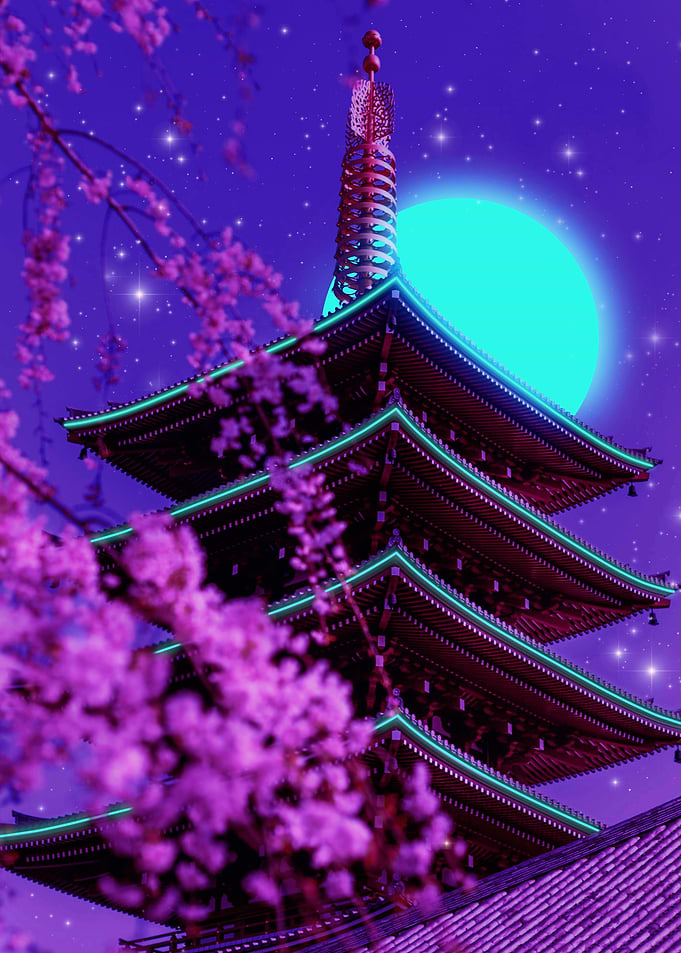 Neon temple
