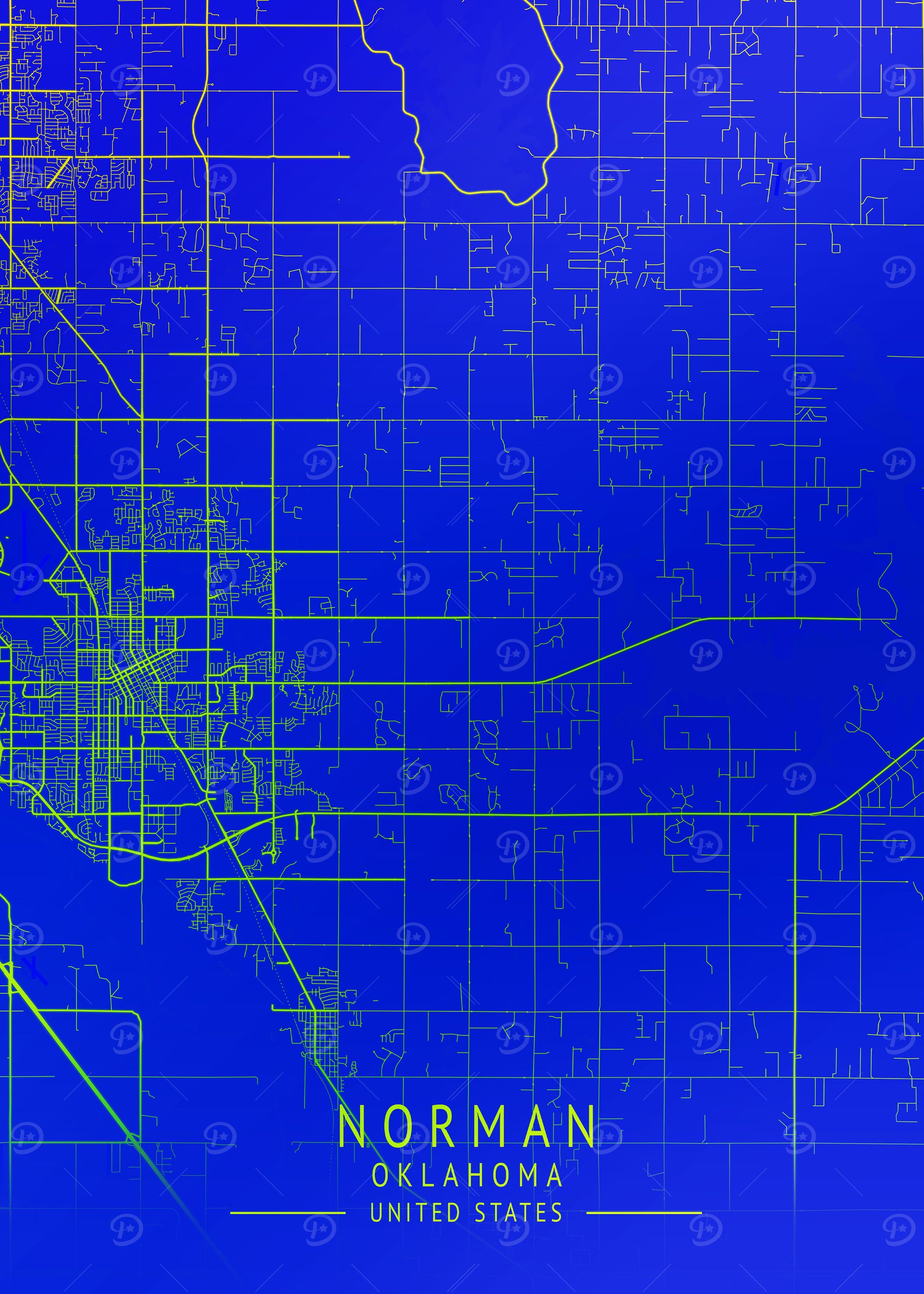 Norman USA City Map