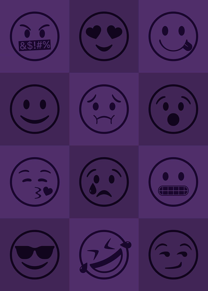 Emoji Expressions Purple