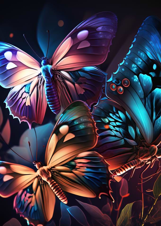 Vibrant Butterfly Wall Art