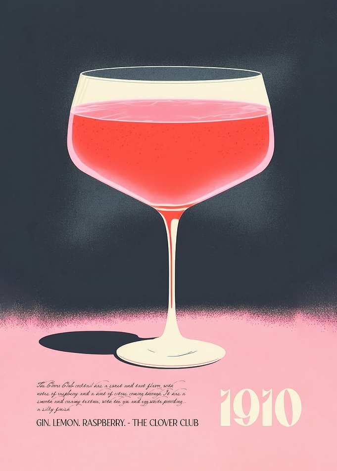 Vintage Clover Club Glass
