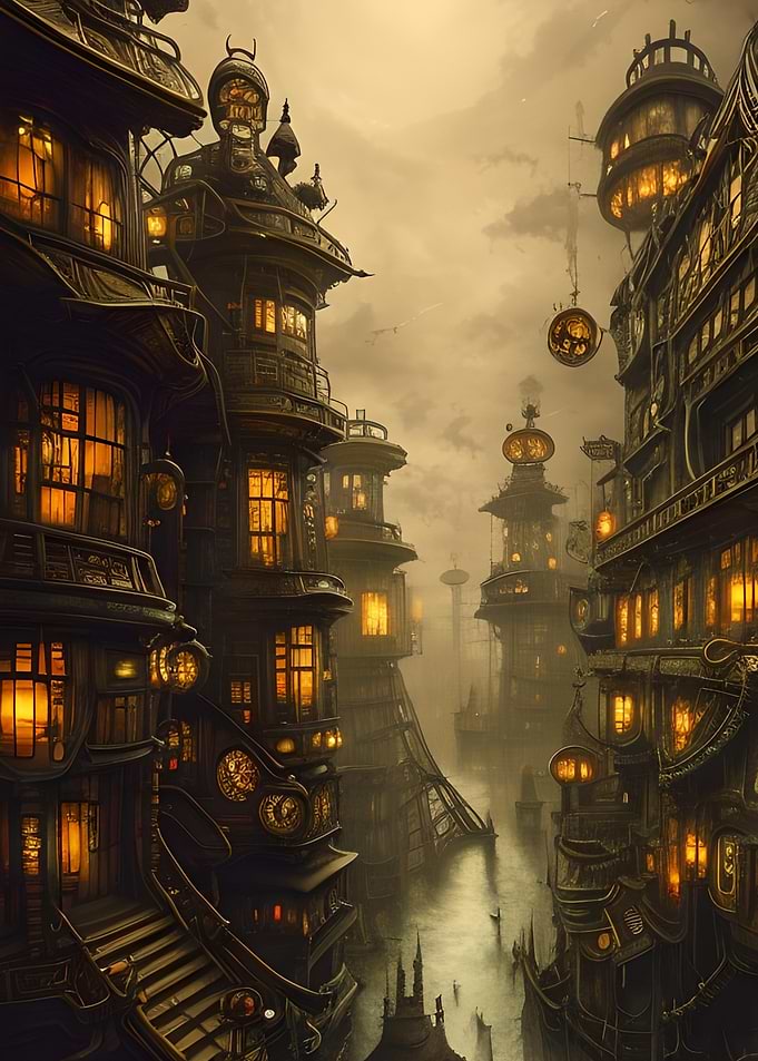 Steampunk Japanese City