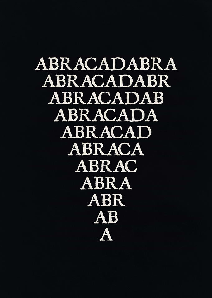 Abracadabra magic triangle