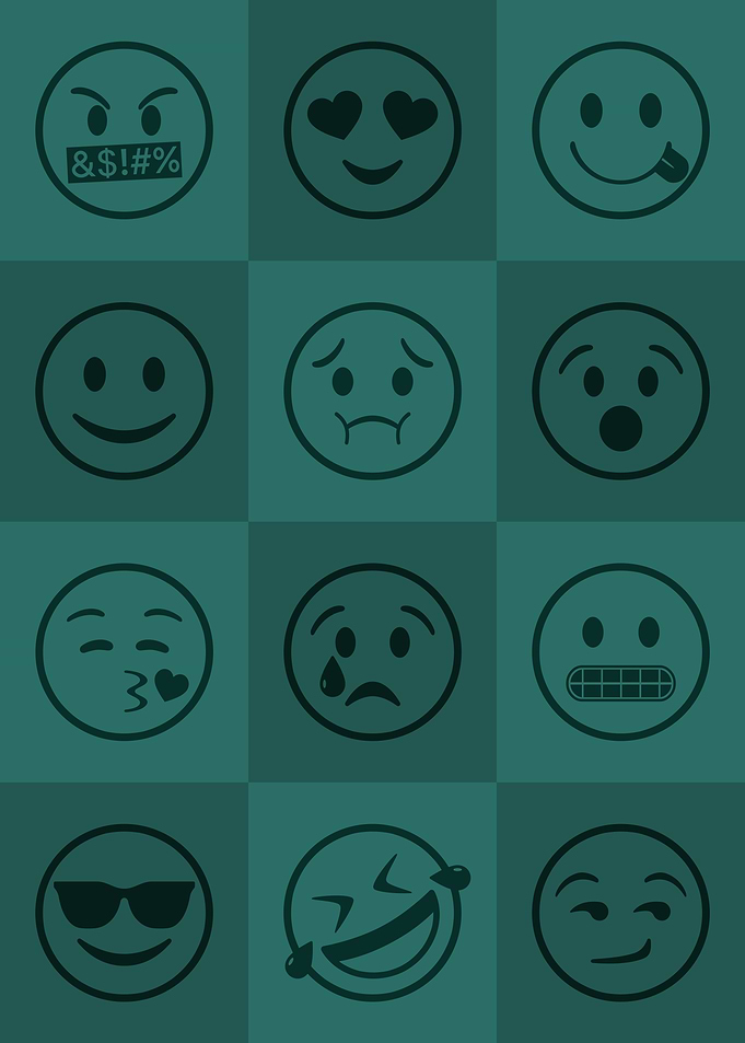 Emoji Expressions Teal