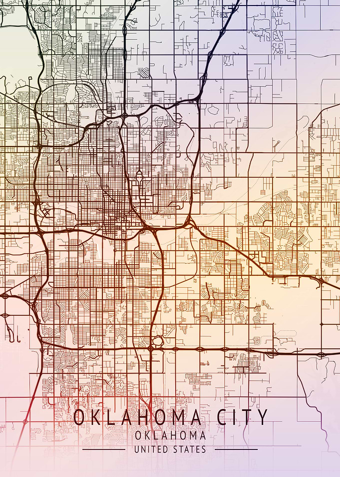 Oklahoma USA City Map