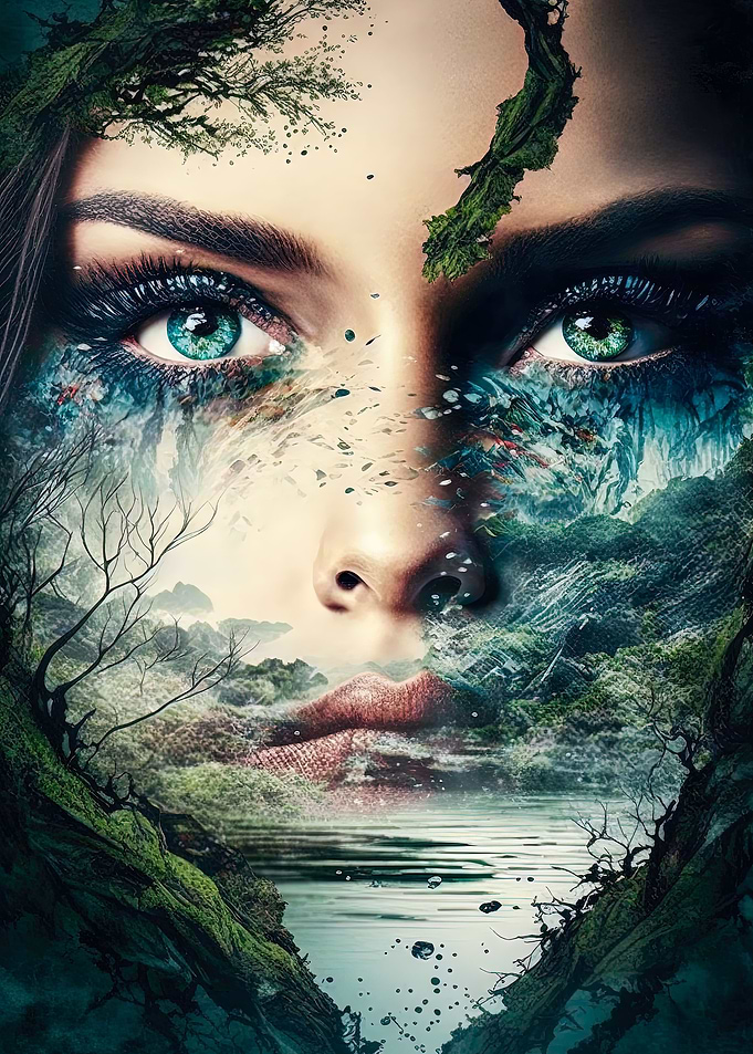 Female Face Collage