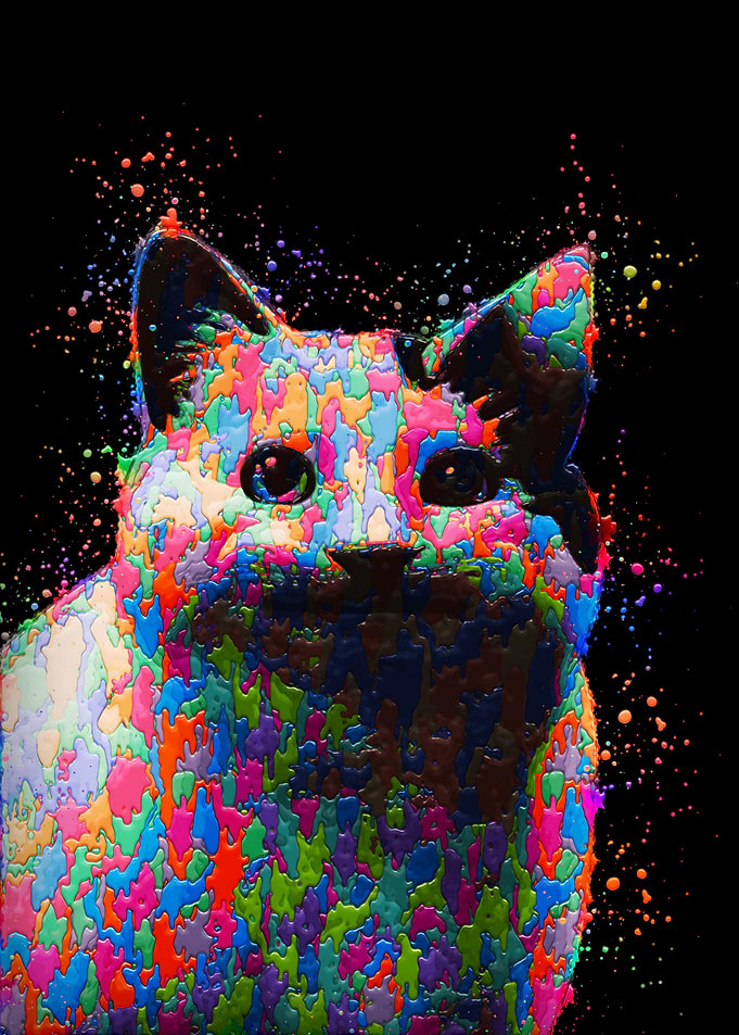 Cat Smiles Painting
