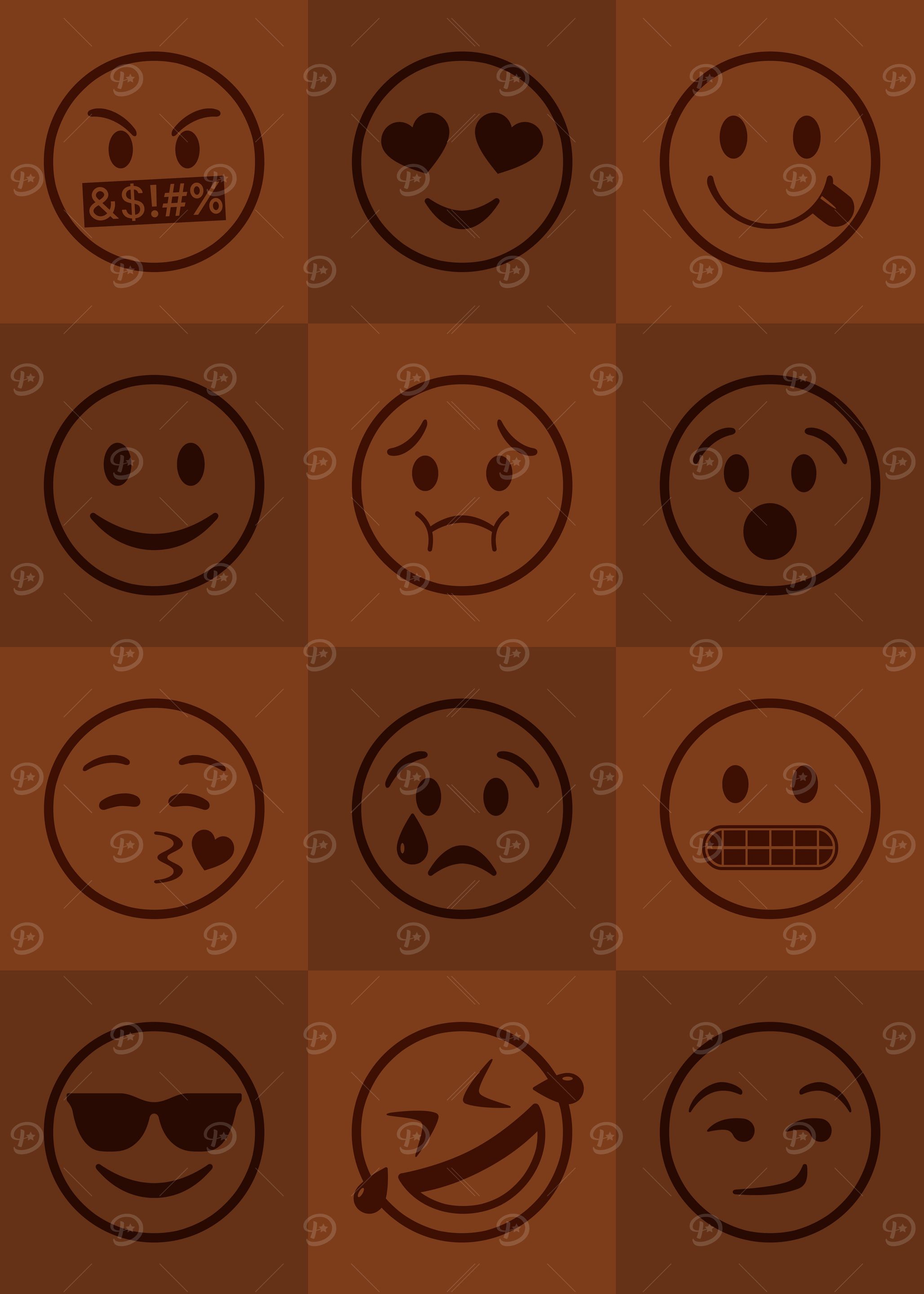Emoji Expressions Orange