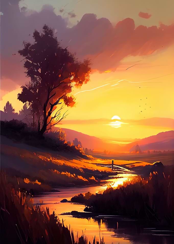 Golden Hour Oil Paint