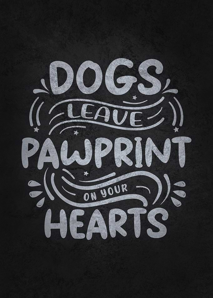Dog Leave Pawprint Heart