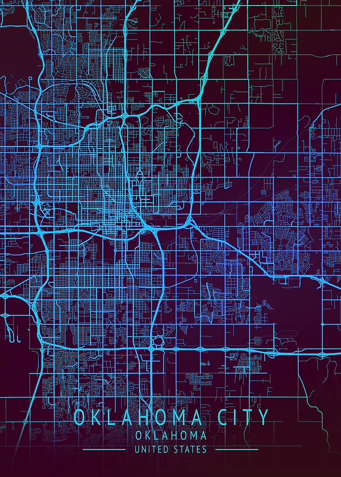 Oklahoma USA City Map