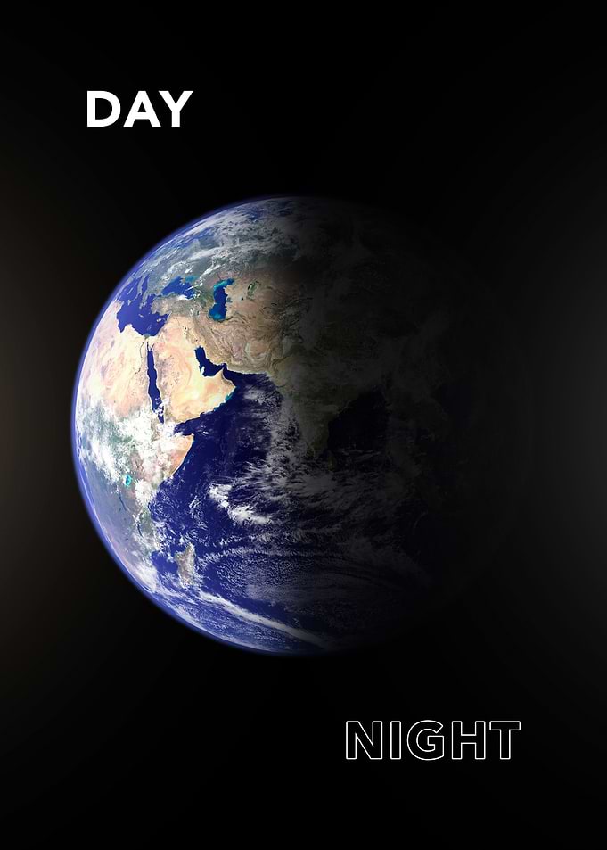 Day Night Earth Space Art
