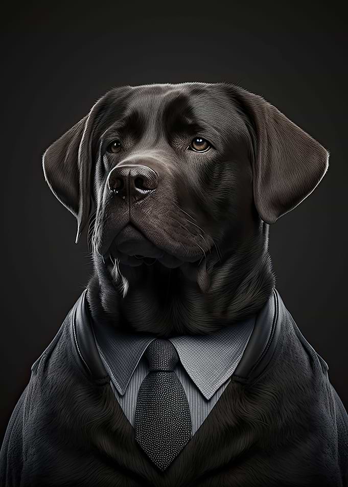 Labrador in a Mens Suit