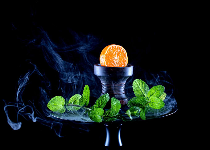 Hookah with Orange
