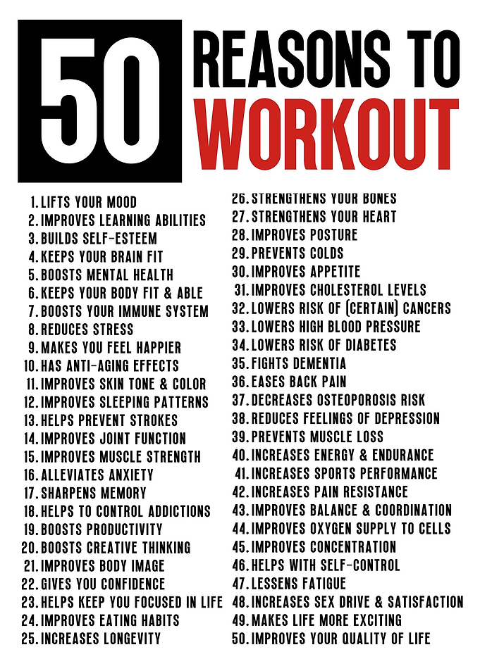 50 Reason to Workout