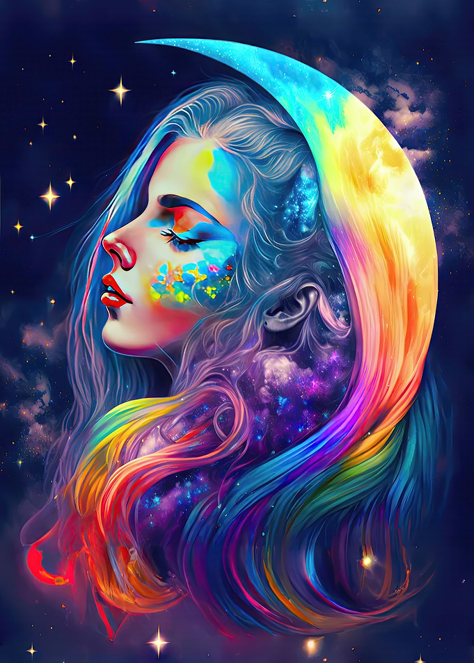 Rainbow Moon Goddess