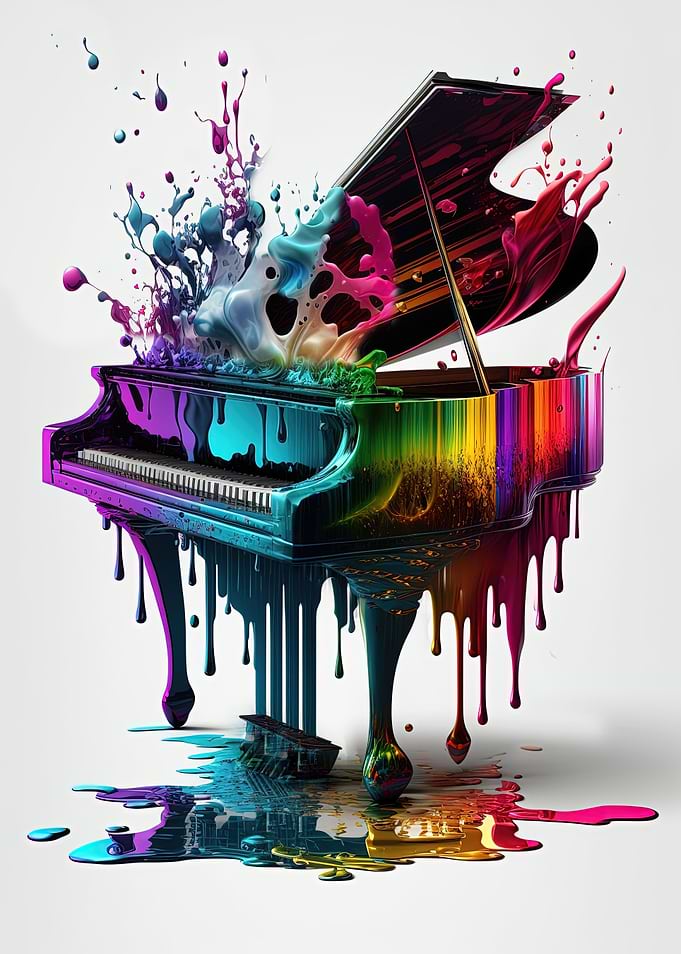 Colorful Paint Piano Dream