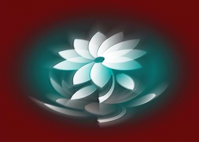 Swirling white petals