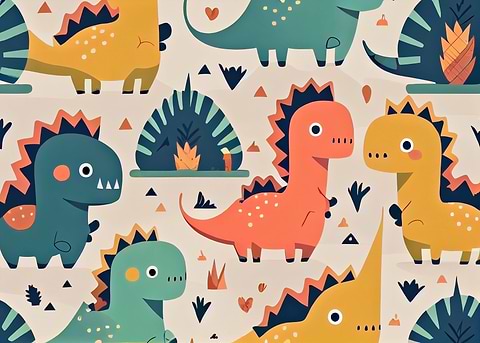 Jurassic Fun — kids room metal wall art