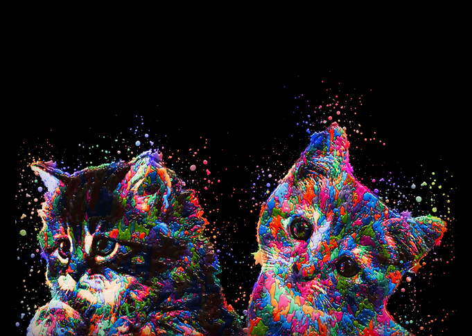 Cats Cute Painting