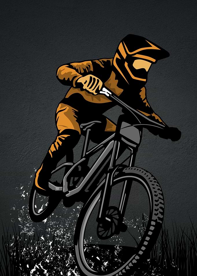 downhill bike poster art