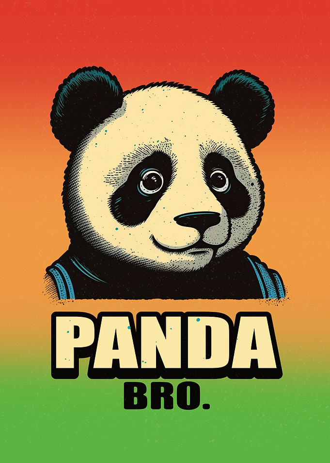 Colorful Panda Bear Poster