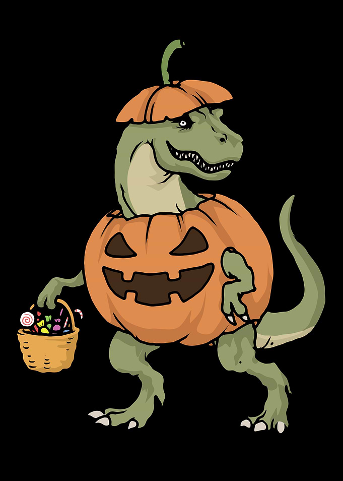 Trick Or Treat Dinosaur