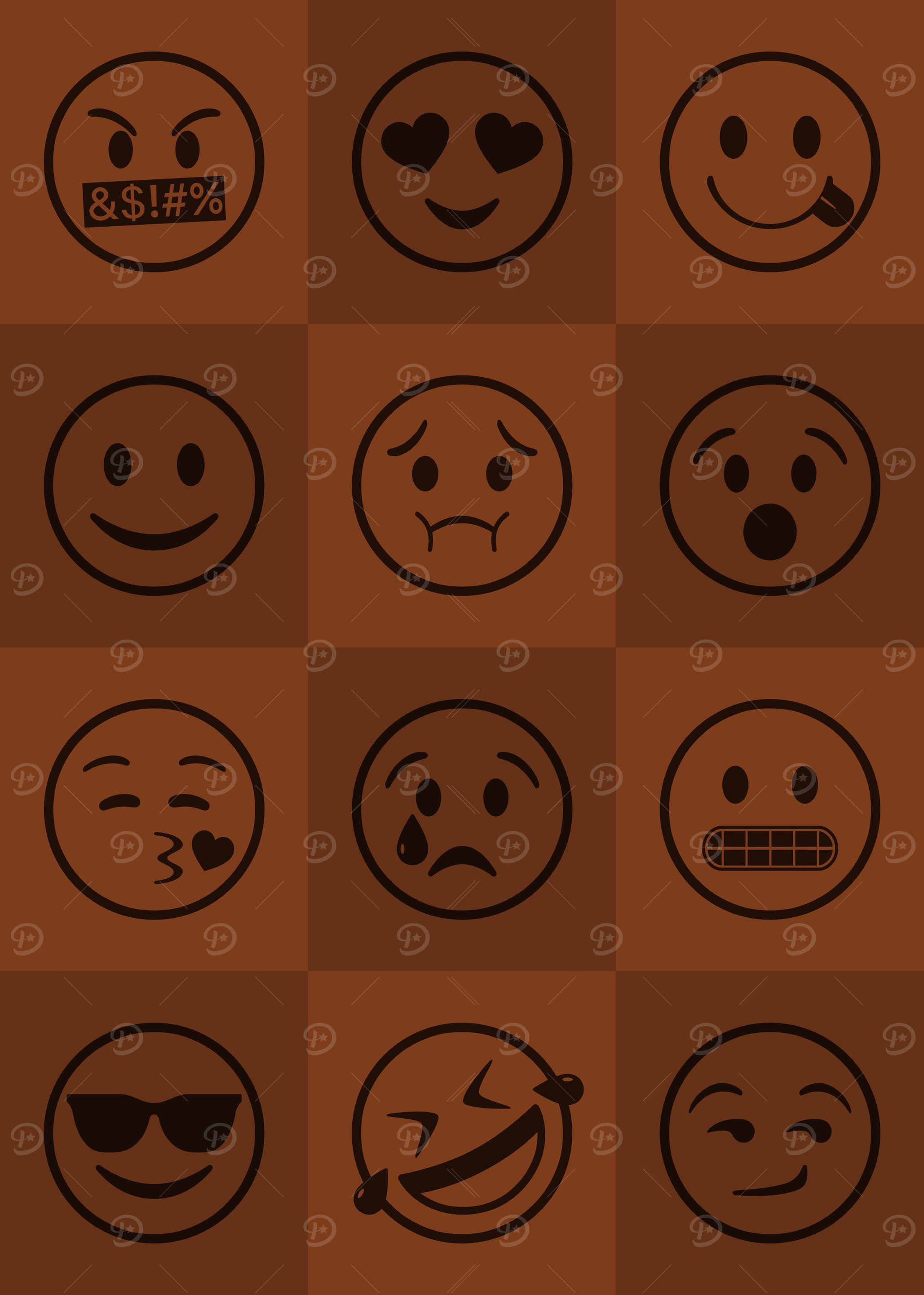 Emoji Expressions Orange