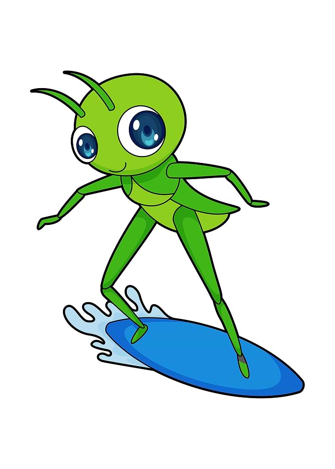 Caterpillar Surfboard