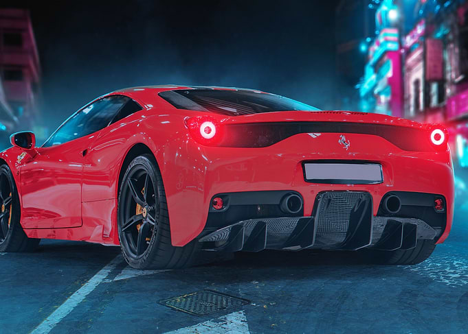 Ferrari on the street