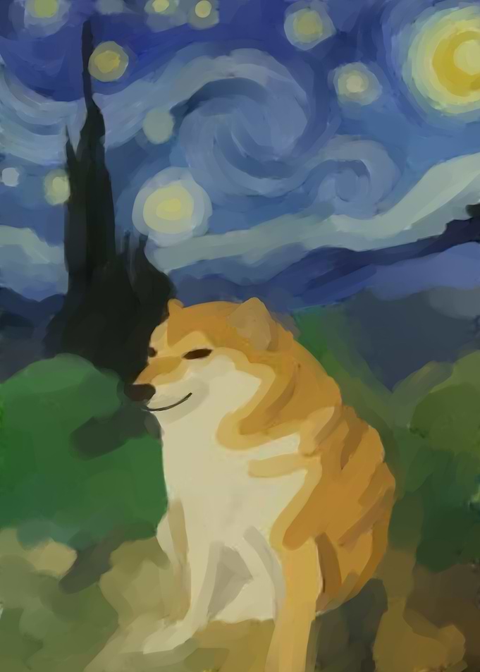 van gogh dog amazing