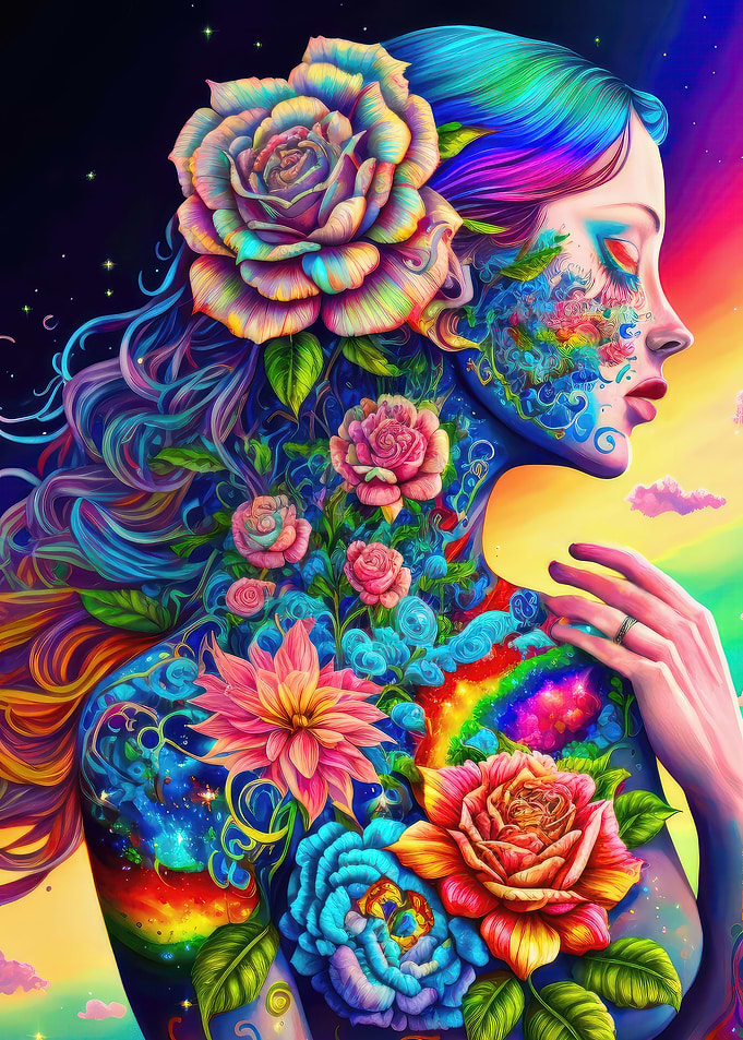 Rainbow Flower Goddess