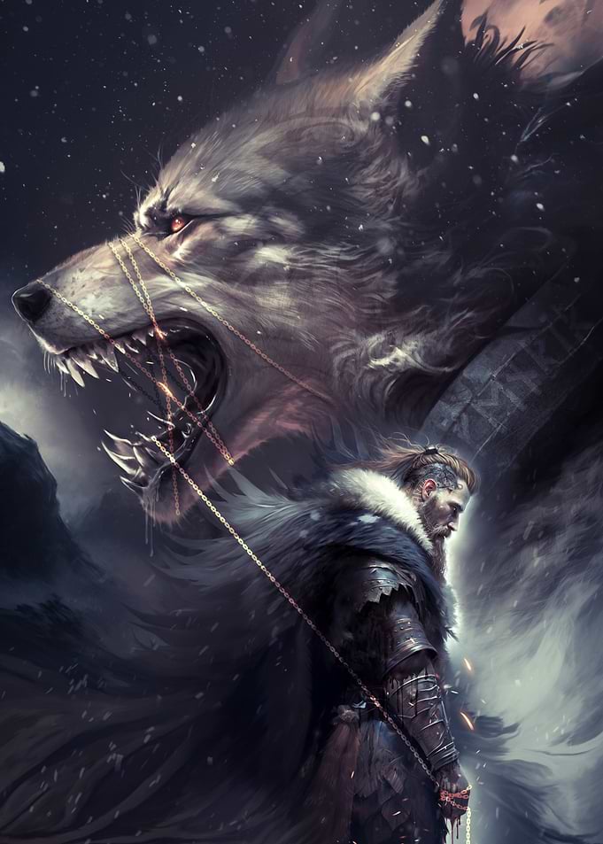 Fenrir and the god Tyr