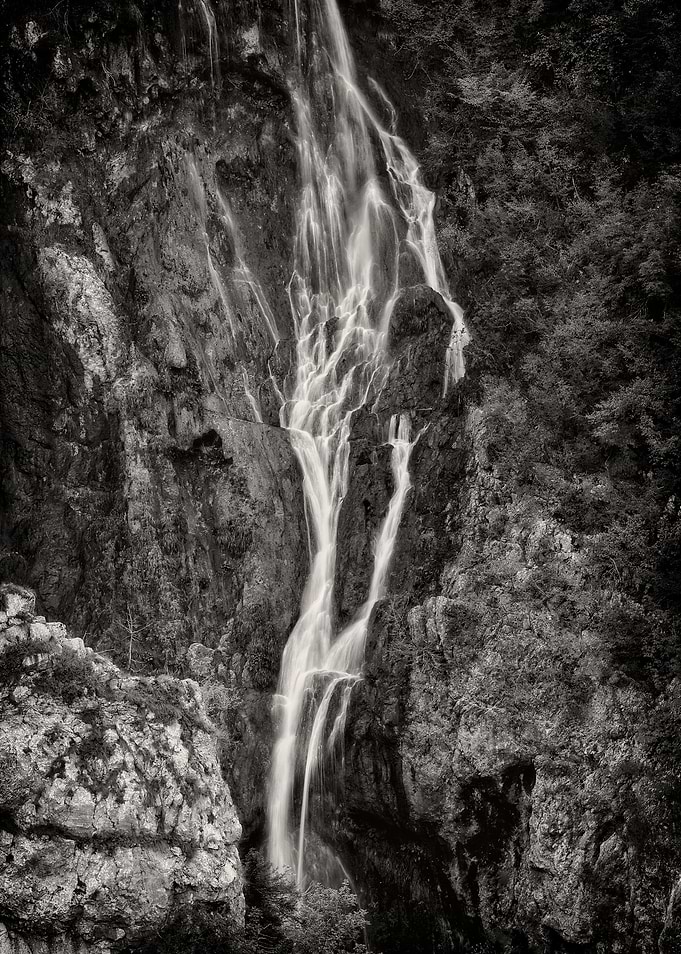 Black And White Waterfall