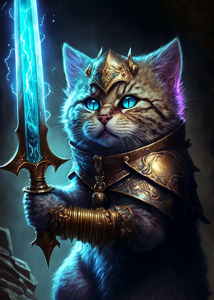 Cat holding first Mythic