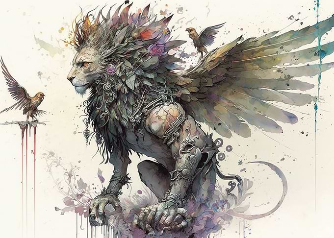 Lion Deity Art