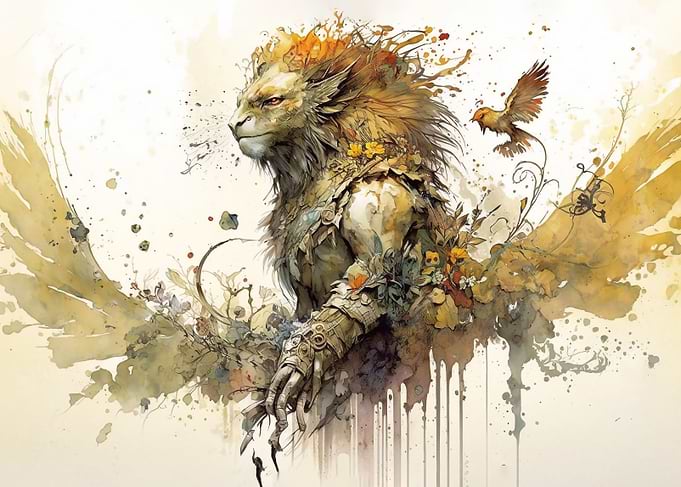 Lion Deity Art